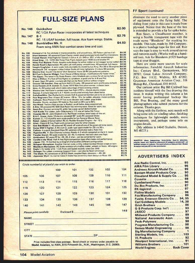 Free Flight: Scale-Sport | Model Aviation Library