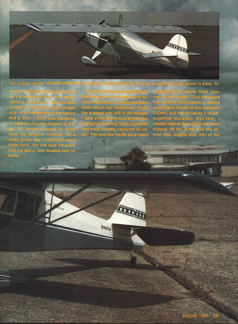 Taylorcraft | Model Aviation Library, image size:775x1054