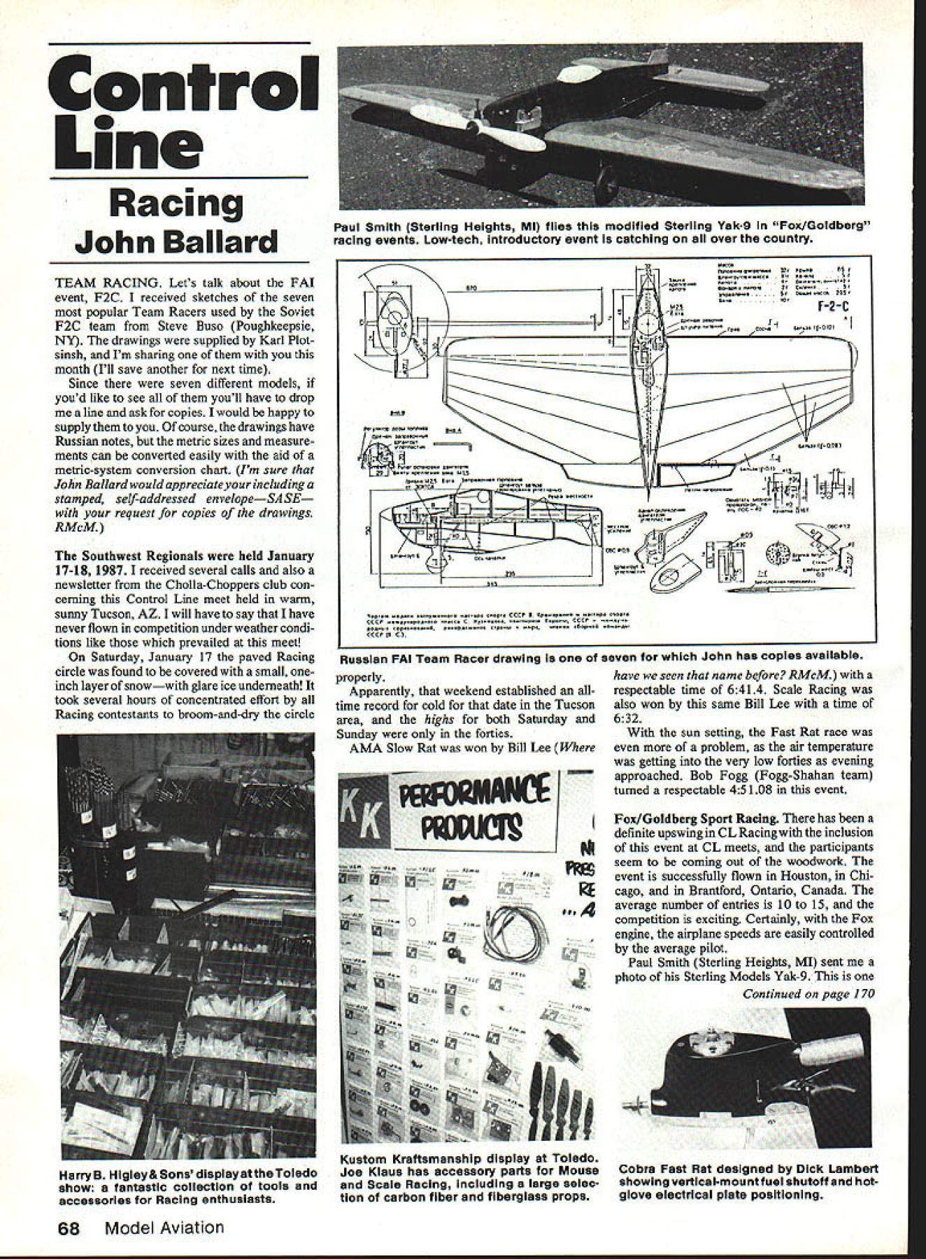 Control Line: Racing | Model Aviation Library