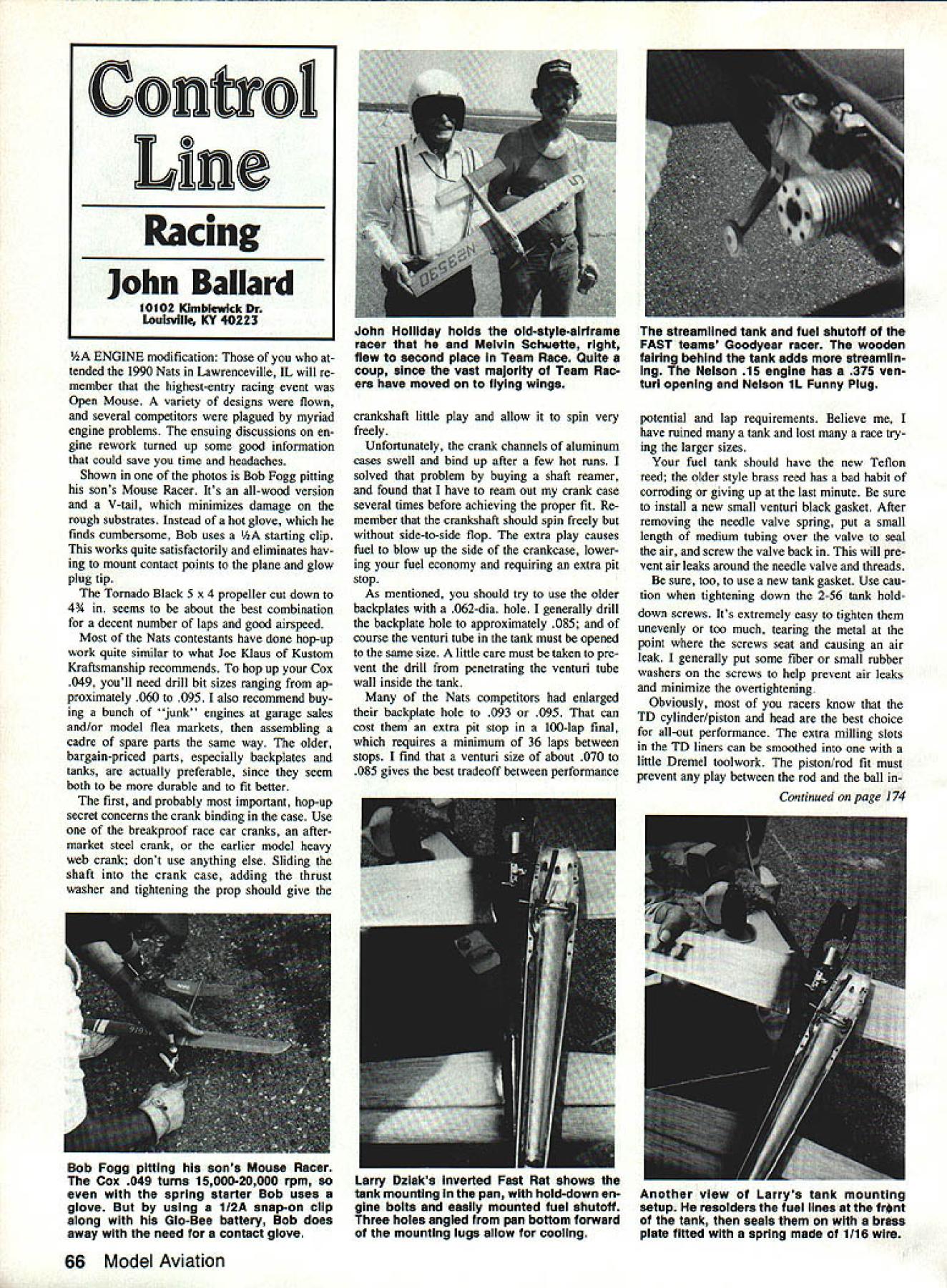 Control Line: Racing | Model Aviation Library